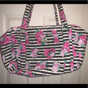 Betsey Johnson floral weekender duffel bag